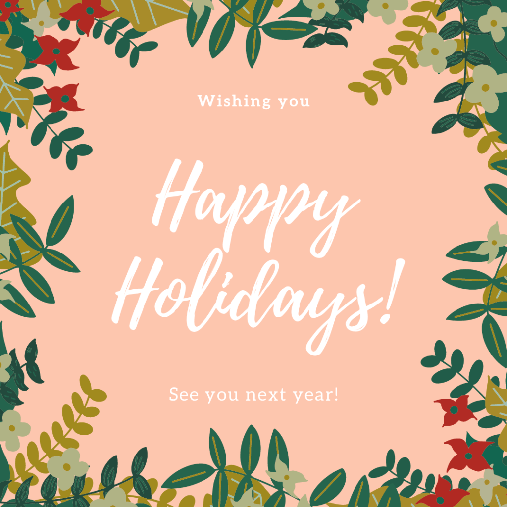 Clinic update: Christmas & New Years&nbsp;break